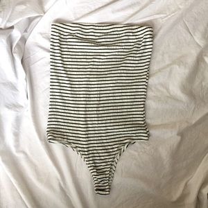 B&W striped bodysuit